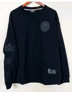 New BOSS x NFL Super Bowl LVIII Las Vegas Black Patch Sweatshirt Men's SIZE XL - Picture 1 of 7