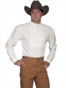 Scully RW218-IVO-M Rangewear 100 Percent Cotton Mens Newill Shirt - Ivory-Medium - Picture 1 of 1
