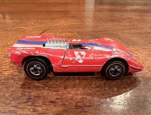 Vintage 1969 Hot Wheels Redline Ferrari 312P Red Hong Kong Base Mattel Die-Cast - Picture 1 of 5