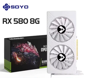 SCHEDA VIDEO AMD RADEON RX580 8GB GDDR5 2048SP SOYO 256bit PCI-E 3.0 8pin NUOVA - Afbeelding 1 van 5