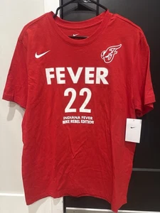 Caitlin Clark #22 Indiana Fever Nike Rebel Edition WNBA T-Shirt Red Large - Picture 1 of 3
