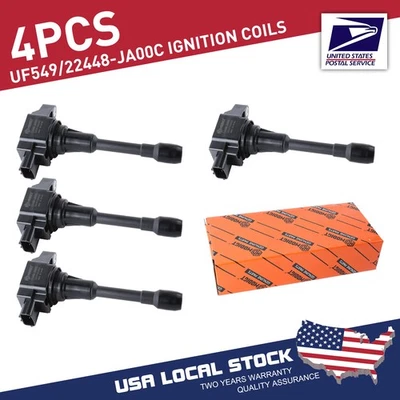 4x bobinas de encendido confiables UF549 para Nissan NV350 Urvan Pathfinder 22448-JA00C Foto 1 de 4