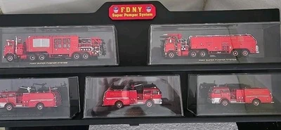Code 3 Model #16014 FDNY Mack Super Pumper Collection 5 EnginesWall Mount New - Image 1 of 4