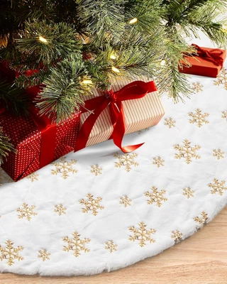 Gonna per Albero Di Natale Da 48 Pollici/122Cm per Decorazioni per Feste Di Albe - Immagine 1 di 4