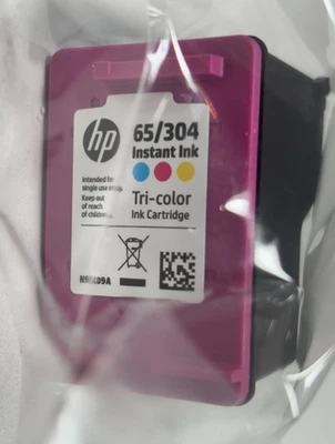 HP 65/304 65 OEM Color Ink Cartridge ENVY 5010 5055 5052 Deskjet 2600 2652 2636 - Image 1 of 2