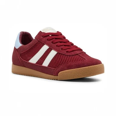 Steve Madden Hudsin Women's Retro-Inspired Suede Sneaker Burgundy Sz 9 - Image 1 of 4