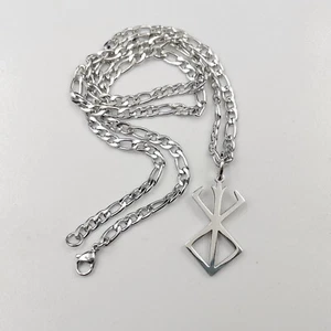 Mens Boys Rune of Berserker Warriors Necklace Pendant Stainless Steel Chain 30'' - Picture 1 of 3