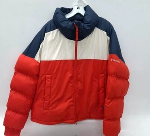 Columbia Women's Omni-Heat Red/White/Blue Puffer Coat Jacket SZ XL NWT - Picture 1 of 6