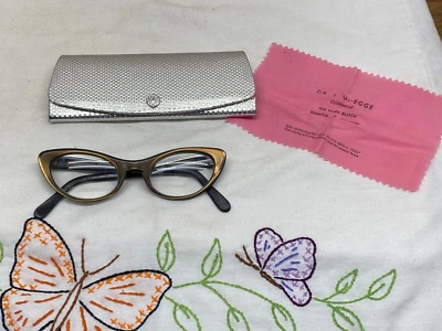 Vintage Marine Cat Eye Brown Frame W/ 5 1/2 temple length bows & 115mm width - Image 1 of 4