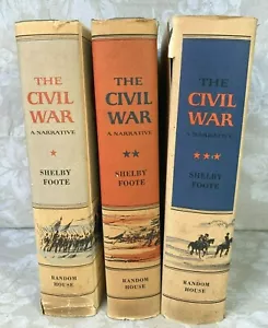 The Civil War 3 Volume Set by Shelby Foote 1958 - 1974 1st Editions - Imagen 1 de 12