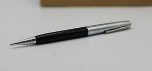 PARKER 1950 PARKETTE MECHANICAL PENCIL SHELL ONLY CHROME/BLACK NO MECHANICS - Picture 1 of 3