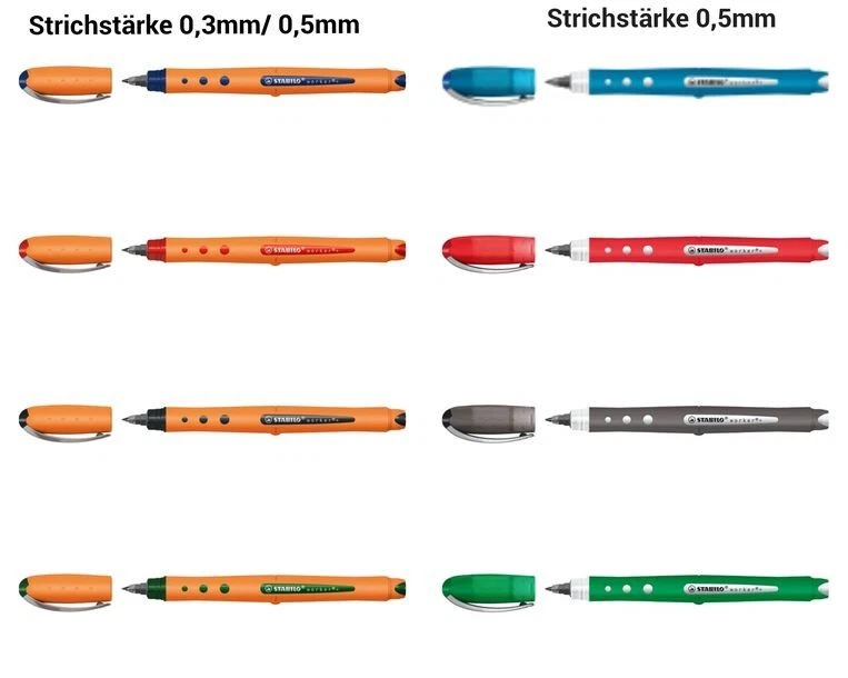STABILO Tintenroller worker colorful F M 0,3 0,5 [Stärke + Farbe wählbar] - Bild 1 von 1