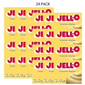 24 PACK Jell-O Banana Cream Instant Pudding & Pie Filling Mix - 3.4 Oz - Picture 1 of 3
