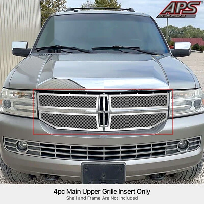Customized For 07-11 Lincoln Navigator Stainless Mesh Premium Grille - Image 1 of 4