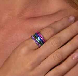 Anna Zuckerman purple amethyst crystal Ring platinum sterling silver ring Band