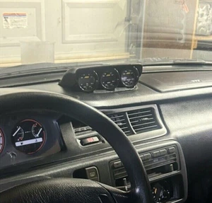 92-95 Civic EG Dash Vent LHD 3 Gauge Pod 52mm Hood Triple - Picture 1 of 7