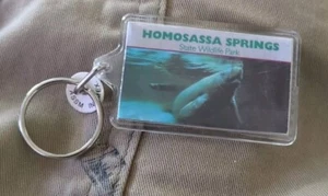 Vintage Homosassa Springs Wildlife State Park Florida Keyring Keychain - Picture 1 of 2