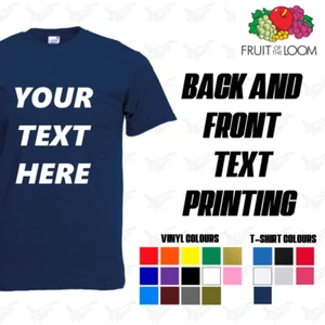 Personalised / Custom T-Shirt with Your Text Printed TShirt Unisex Vinyl - Picture 1 of 11