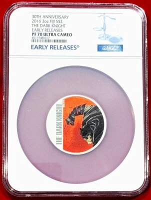 2016 2 OZ. FIJI - THE DARK KNIGHT - PF 70 ULTRA CAMEO BY NGC - EARLY RELEASES - Image 1 of 2