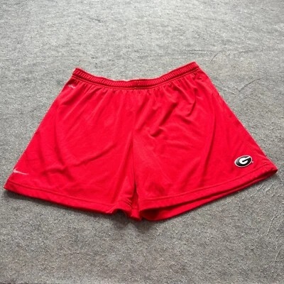 Georgia Bulldogs Nike Running Shorts Women M Red Team Issue 6" Athletic Knit - Image 1 of 4