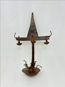 Antike Eisen Wand Hängelampe alte handgeschmiedete Lampe Vintage Eisen Gottesdienstlampe - Bild 1 von 5