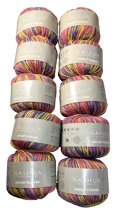 NASHUA YARN "Desert Flower" LOT of 10 Balls - Beautiful colors #3577 - Picture 1 of 5