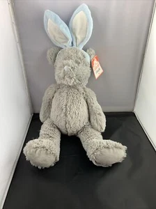 Cuddle Barn Lil’ Bunny Bear Grey Teddy stuffed animal rabbit ears Easter Plush R - Picture 1 of 8