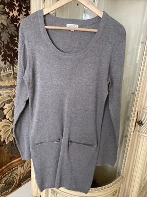 Joseph A Mujer Túnica/Vestido Ligero Gris Costilla Textura Mangas Largas Talla Grande Foto 1 de 4