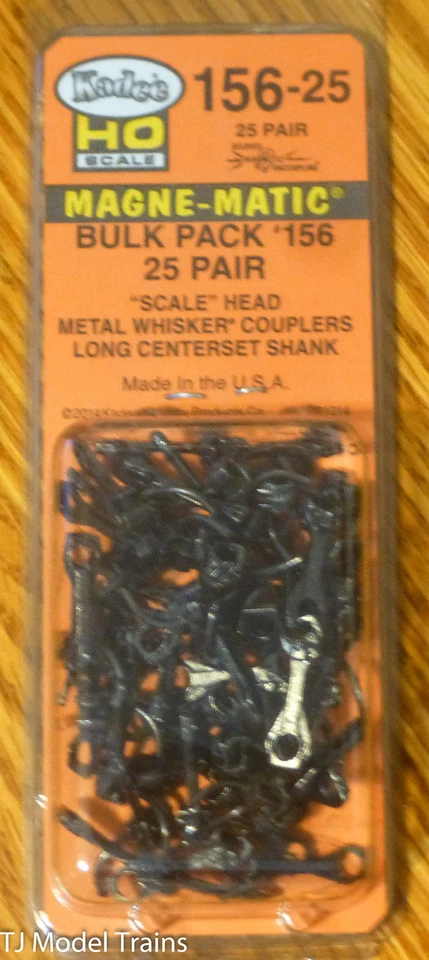 Kadee HI #15625 (156-25) Bulk Pack of 25 Pair #156 Metal Whisker Couplers Long - Image 1 of 1