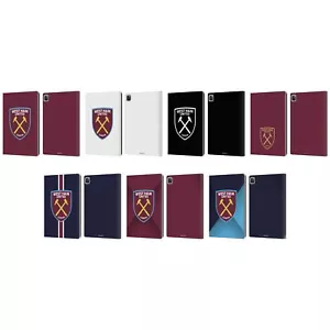 OFFICIAL WEST HAM UNITED FC CREST LEATHER BOOK WALLET CASE COVER FOR APPLE iPAD - Picture 1 of 13