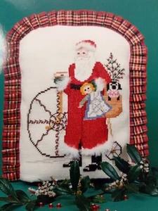 Tristan Brooks SANTAS OF OLDE Kreuzstich Set Weihnachten Antik Fahrrad Puppe - Bild 1 von 7