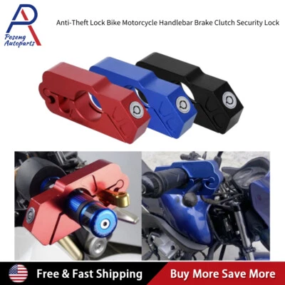 Anti-Theft Lock Bike Motorcycle Handlebar Brake Clutch Security Lock Accessories - Image 1 of 4