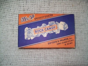 Early Old 5 cent Dryden and Palmer ROCK CANDY 6 ounce Empty BOX - Picture 1 of 5