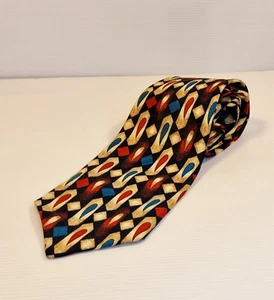 Pierre Cardin Geometric Multicoloured Polyester Necktie Business Formal Tie - Picture 1 of 5