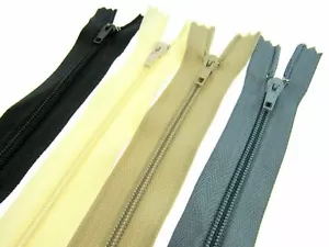 Cushion Zips - 3mm Nylon Zip Chain - Sizes 12" to 22" - Bulk 100, 25 and 10's - Picture 1 of 6