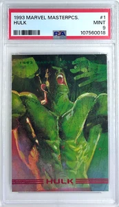 1993 Marvel Masterpieces Hulk #1 PSA 9 MINT - Picture 1 of 2