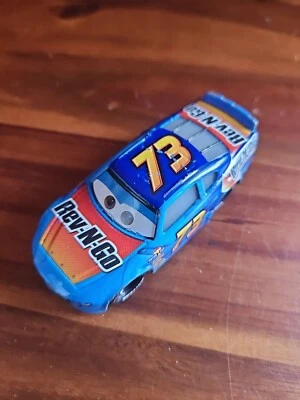 Coches Disney Pixar 3. Coche de carreras Rev-N-Go Racer #73 suelto azul Mattel juguete Foto 1 de 4