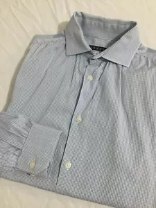 Camisa THEORY con botones frontal azul y blanca a cuadros talla 15-32/33 R - Imagen 1 de 9