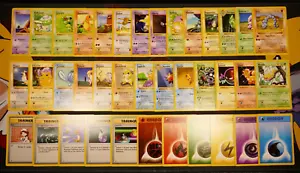 HP (Shadowless) COMPLETE Pokemon BASE Set 38-Card COMMON Non-Holo Heavy Play - Picture 1 of 4