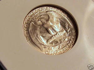 NGC STRUCK THRU OR WEAK STRIKE UNIQUE 1946-S MS64 SILVER WASHINGTON MINT ERROR - Picture 1 of 2