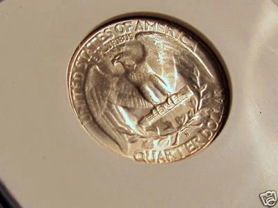 NGC STRUCK THRU OR WEAK STRIKE UNIQUE 1946-S MS64 SILVER WASHINGTON MINT ERROR  - Image 1 of 2