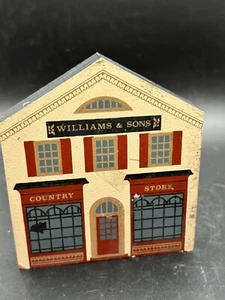 Stockbridge MA Williams & Sons Country Store wood Vtg Cat's Meow series VI 1988 - Picture 1 of 3