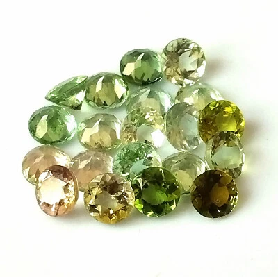 Tourmaline Faceted 4.5 mm Round Multi Color Natural Calibrated Gemstone 20 Piece - Image 1 of 4