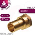Hep2o Hx30 22Mm X 3/4" Bsp Brass Female Adaptor?For 22Mm Pipe Fittings