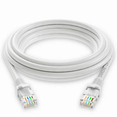 60FT Cat5E PoE IP Camera NVR Ethernet Cable Outdoor/Indoor RJ45 Jacks Cord Wire - Image 1 of 2