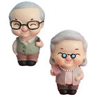 2Pcs Miniaturfiguren Oma Opa Statuen Feen Kuchenfiguren Deko Bonsai