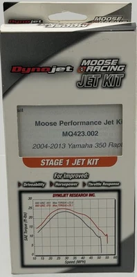 Kit Jet Moose Racing Dynojet Yamaha Raptor 350 YFM350 2004-2013 ATV Carb etapa 1 Foto 1 de 4
