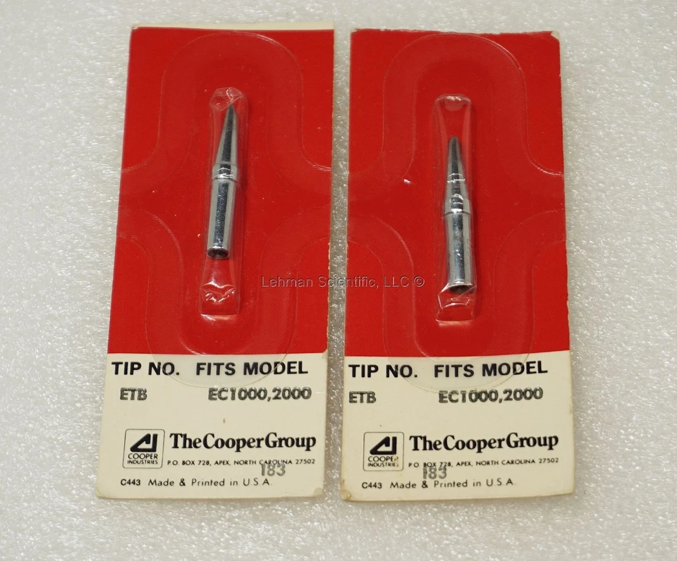 Dos puntas de soldador Weller, tipo ETB se adapta a EC1000,2000, ¡NUEVO EN CAJA! Foto 1 de 1