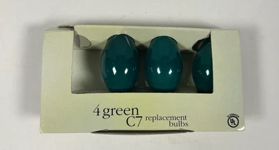 Green C7 Glass Replacement Christmas Light Bulbs 3 Count Incandescent - Image 1 of 3