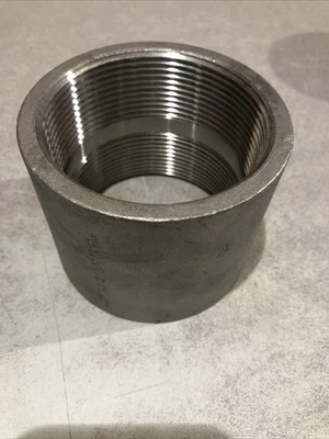 3" 150 Female (NPT) Full Coupling 304 Stainless Steel Coupler SS051141304 - Image 1 of 2